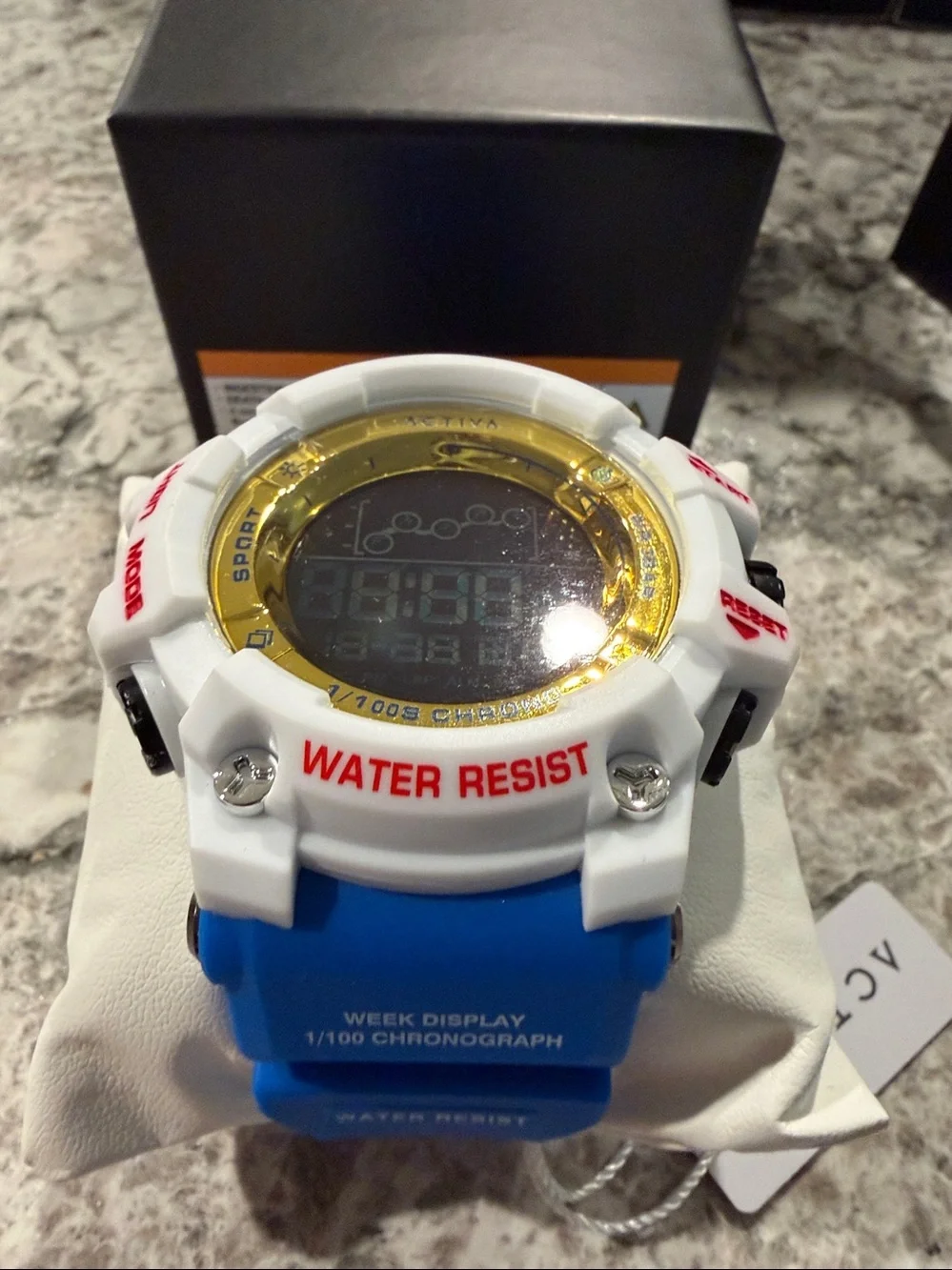 Activa X Invicta ACW8082-013 digital unisex watch 50 mm Blue White